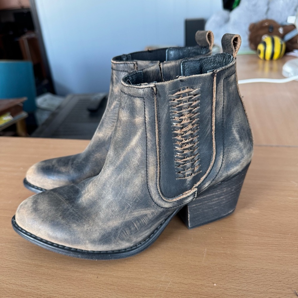 Very Volatile Distressed Ankle Boots